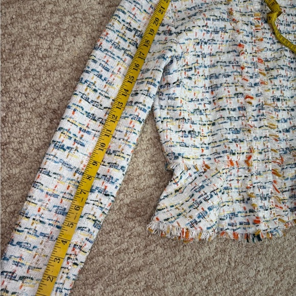 Halogen Nordstrom Button Front Tweed Blazer Jacket Ivory Size XS. - Picture 15 of 15